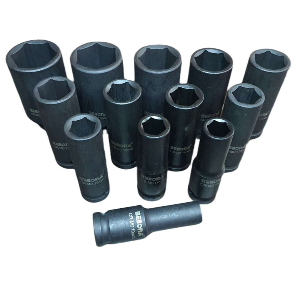 18 Piece 1/2` Deep Impact Socket Set (Up to 32mm)