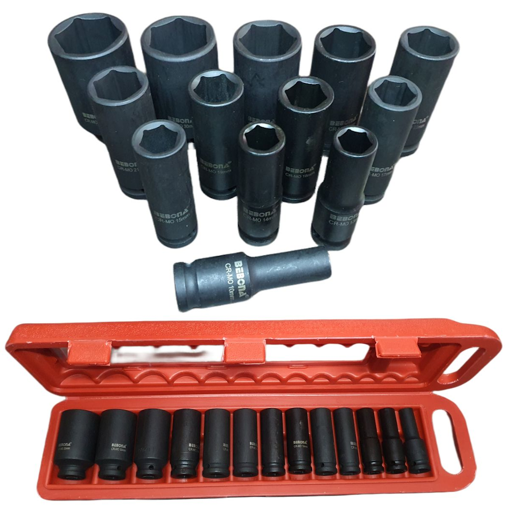 13 Piece 1/2` Deep Impact Socket Set (Up to 32mm)