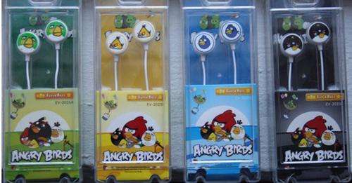 Generic Angry Birds earphones