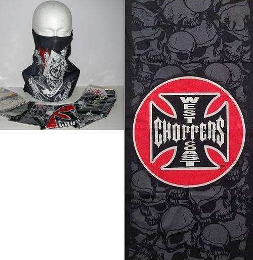 WEST COAST CHOPPERS - BIKERS CROSS - FACE MASK  Bandana Tubular Motorcycle Buff Type Scarf