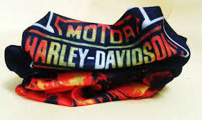 Harley Davidson Bikers bandanna - neck tubular scarf skull and twin