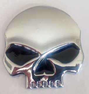 Willy G skull chrome decal for Harley Motorbike