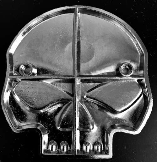 Willy G skull chrome decal for Harley Motorbike