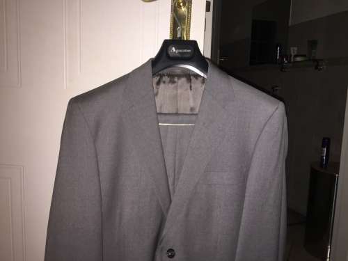 Grey Aquascutum designer suit excellent condition size 40R jacket 34 trousers Prada Hugo Boss