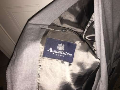 Grey Aquascutum designer suit excellent condition size 40R jacket 34 trousers Prada Hugo Boss