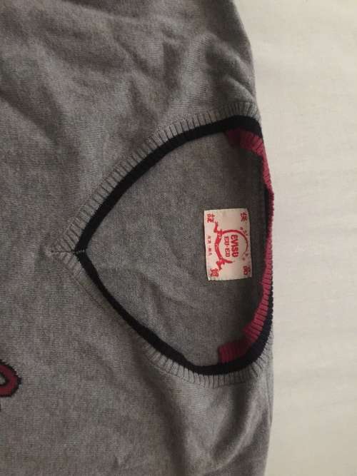 Evisu grey cotton sweater jersey. Brand new slim fit large  Prada Hugo boss Armani