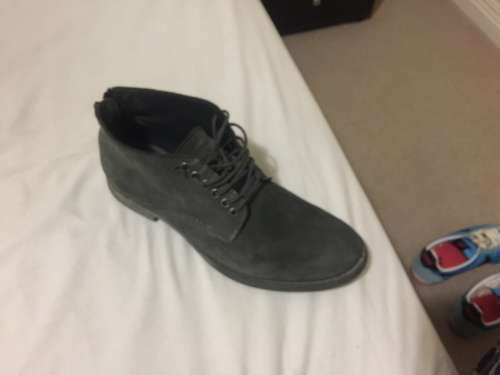Alexander McQueen McQ grey leather suede boots in excellent condition. Size 8 Prada Armani Hugo boss