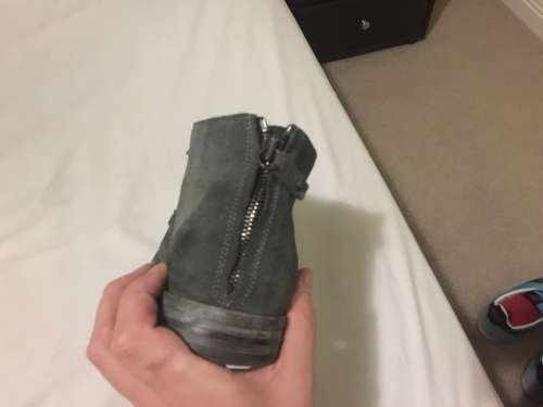 Alexander McQueen McQ grey leather suede boots in excellent condition. Size 8 Prada Armani Hugo boss