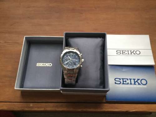 Seiko quartz chronograph excellent condition full set Omega breitling