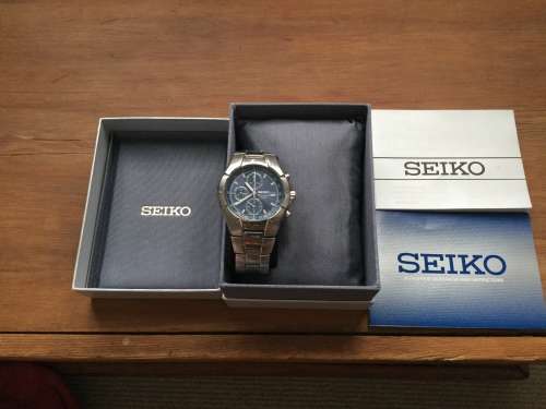 Seiko quartz chronograph excellent condition full set Omega breitling