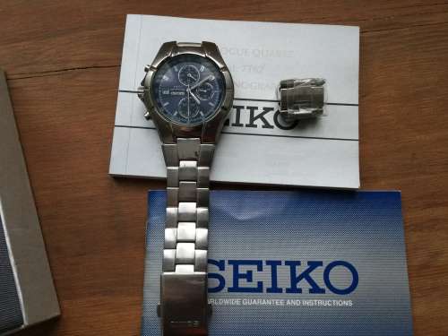 Seiko quartz chronograph excellent condition full set Omega breitling