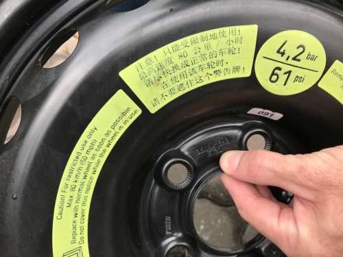 Mercedes Benz vehicle Space Saver Spare Tyre Tire Donut T 12590 R16 CST17 C Class bmw Audi