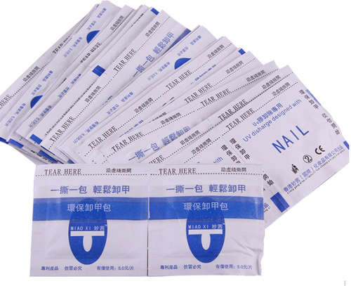 The Nail Art - Disposable Acrylic Romover Bags 200pcs + 4pcs for free