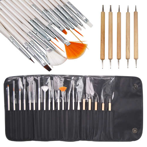 20PCS Sizes Nail Art Drawing Pen Painting Brush Set