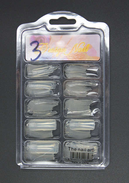 100pcs Nail Tips 3# clear
