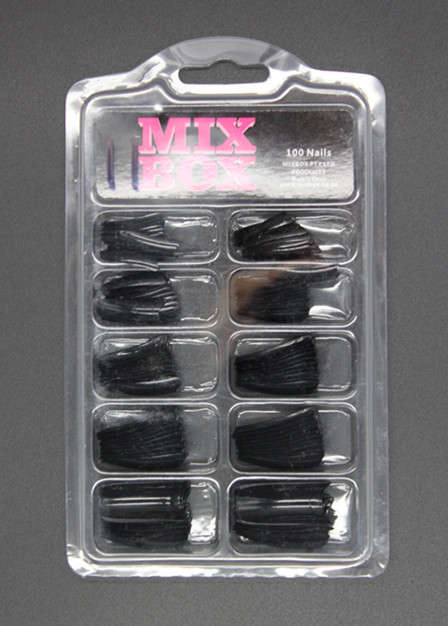 100pcs Nail Tips 11# black