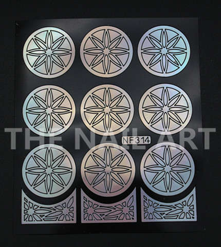Stencil Sticker Nail Art Accessories Decoration NF314
