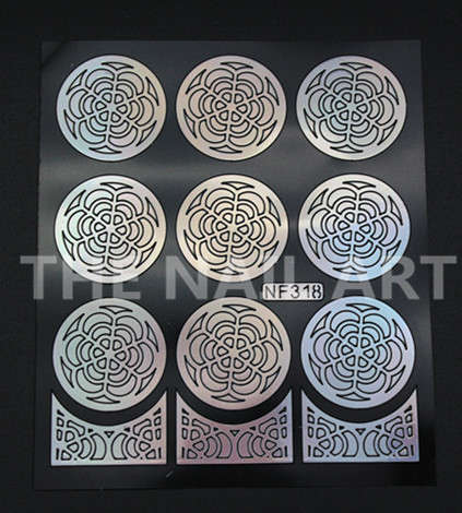 Stencil Sticker Nail Art Accessories Decoration NF318