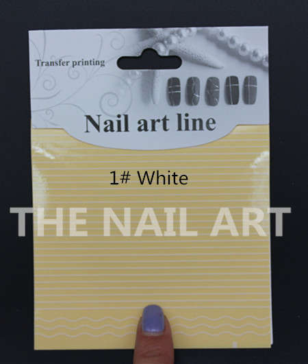 Nail Art Line Sticker - 1# White