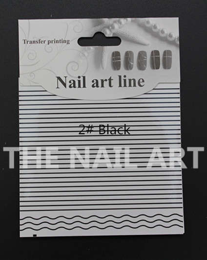 Nail Art Line Sticker - 2# Black