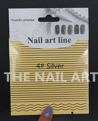 Nail Art Line Sticker - 4# Silver
