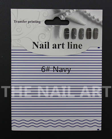 Nail Art Line Sticker - 6# Navy