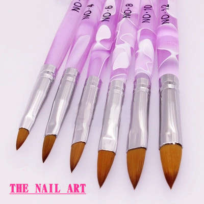 The Nail Art - 6pcs Different Acrylic Brush
