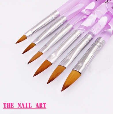 The Nail Art - 6pcs Different Acrylic Brush