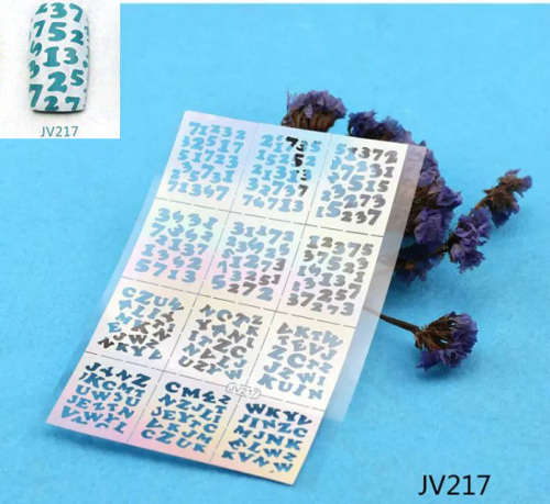 Stencil Sticker Nail Art Accessories Decoration JV217
