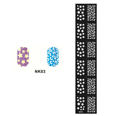 Stencil Sticker Nail Art Accessories Decoration NK03