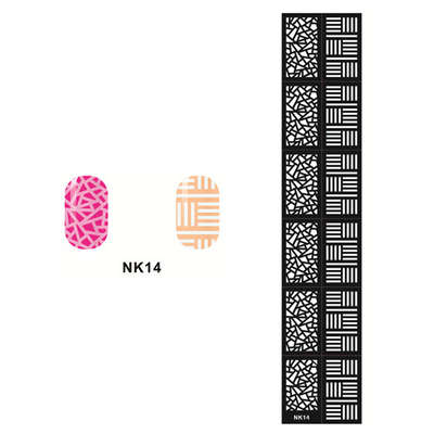 Stencil Sticker Nail Art Accessories Decoration NK14