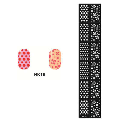 Stencil Sticker Nail Art Accessories Decoration NK16