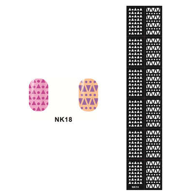 Stencil Sticker Nail Art Accessories Decoration NK18