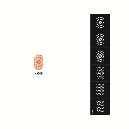 Stencil Sticker Nail Art Accessories Decoration NK40