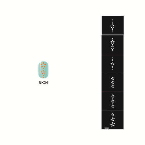 Stencil Sticker Nail Art Accessories Decoration NK34