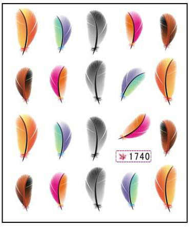 The Nail Art - Feather Sticker 1740