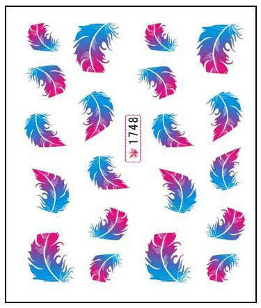 The Nail Art - Feather Sticker 1748