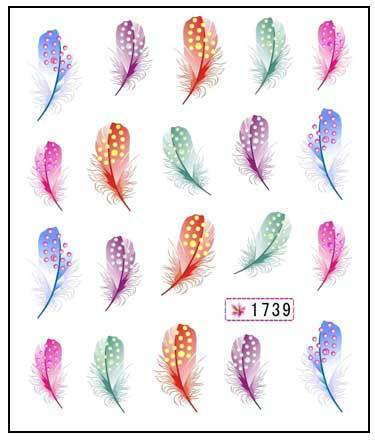 The Nail Art - Feather Sticker 1739