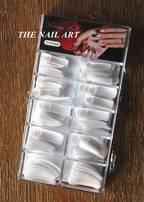 The Nail Art - Nail Tips 100pcs 4#  white