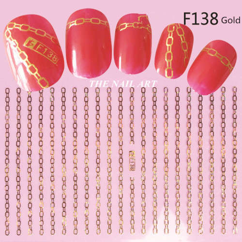 The Nail Art - Symphony line stickers F138 Gold