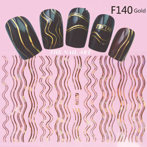 The Nail Art - Symphony line stickers F140 Gold