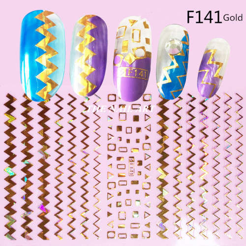 The Nail Art - Symphony line stickers F141 Gold