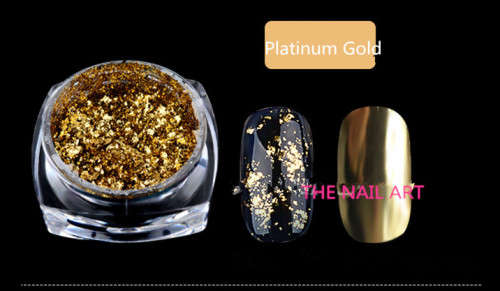 The Nail Art - Platinum Gold Mirror Powder