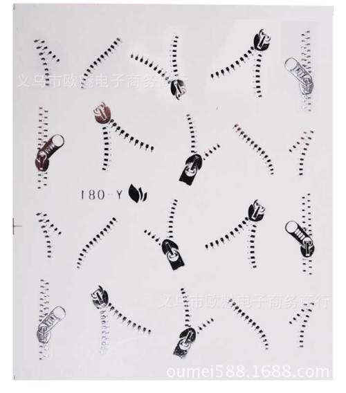 The Nail Art - Zip Sticker Silver