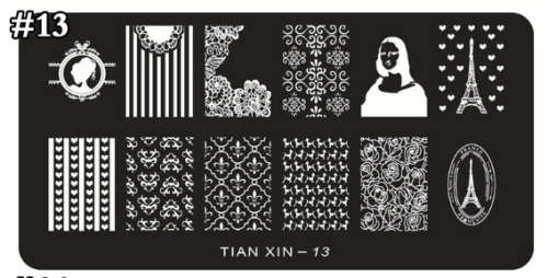 The Nail Art - Nail Stamping Plate Tianxin 13