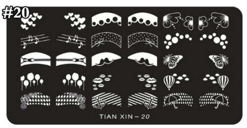The Nail Art - Nail Stamping Plate Tianxin 20