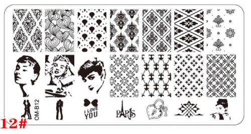 The Nail Art - OMB12 Nail Stamping Plate