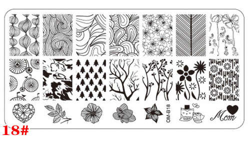 The Nail Art - OM-B18 Nail Stamping Plate