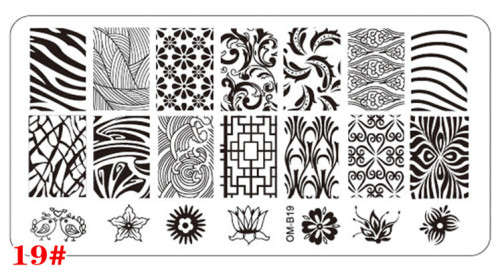 The Nail Art - OM-B19 Nail Stamping Plate