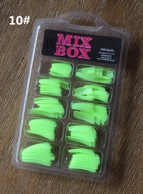 The Nail Art -  French Nail Tips 100pcs 10# Lime Green